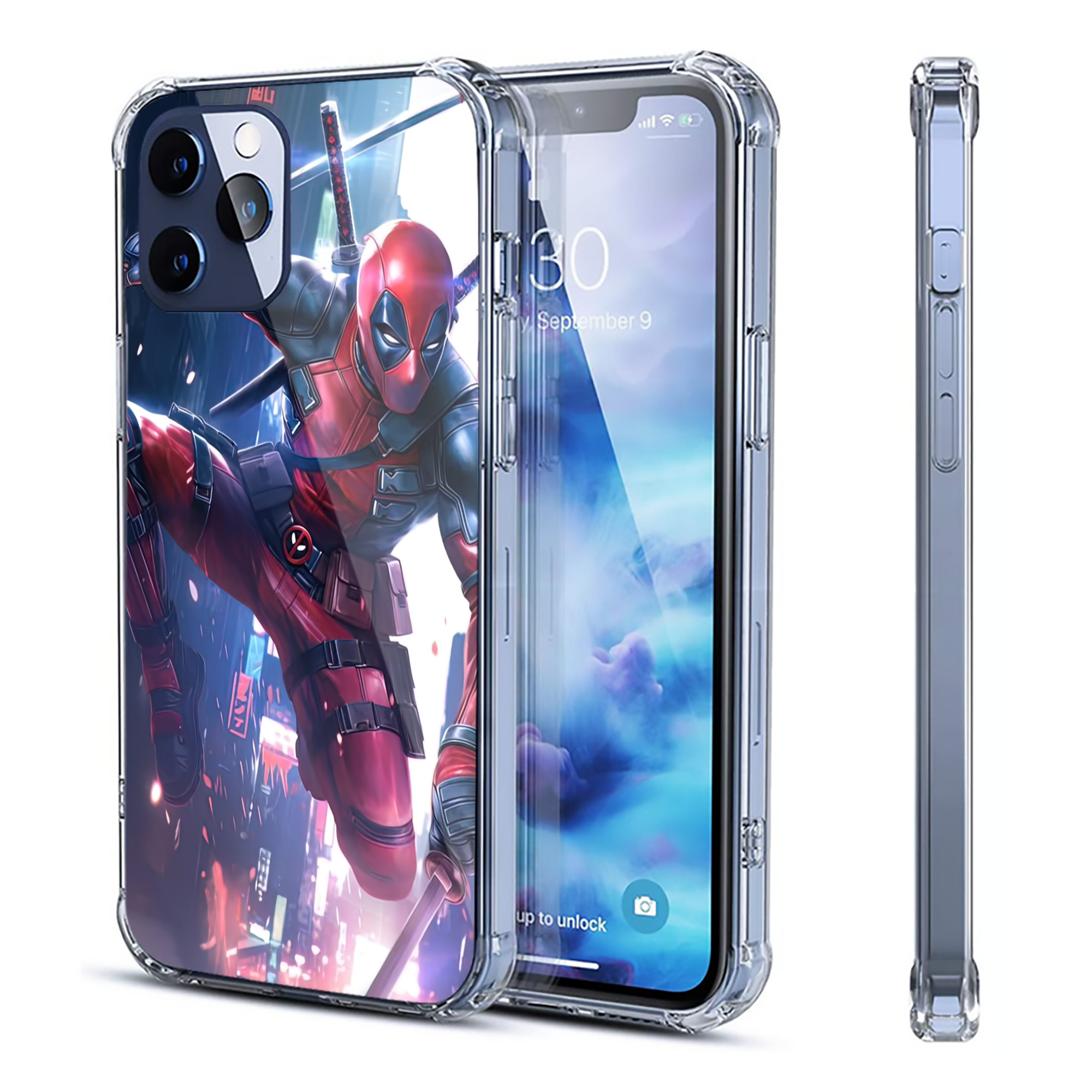 （画像用） Deadpool デッドプール 【iPhone 12シリーズ対応】透明スマホケース（クリアソフトケース）